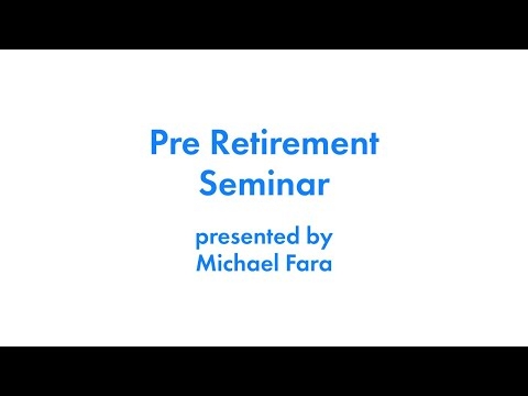 August, 2024 Pre-Retirement Webinar