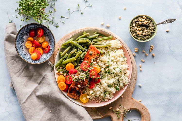 Salmon and quinoa dish